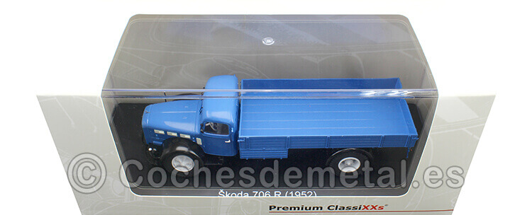 1952 Skoda 706 R Camión de Plataforma 2 Ejes Azul 1:43 Premium ClassiXXs PCL47129