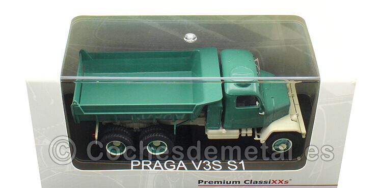 1953 Praga V3S S1 Camión Volquete Verde/Blanco 1:43 Premium ClassiXXs PCL47139