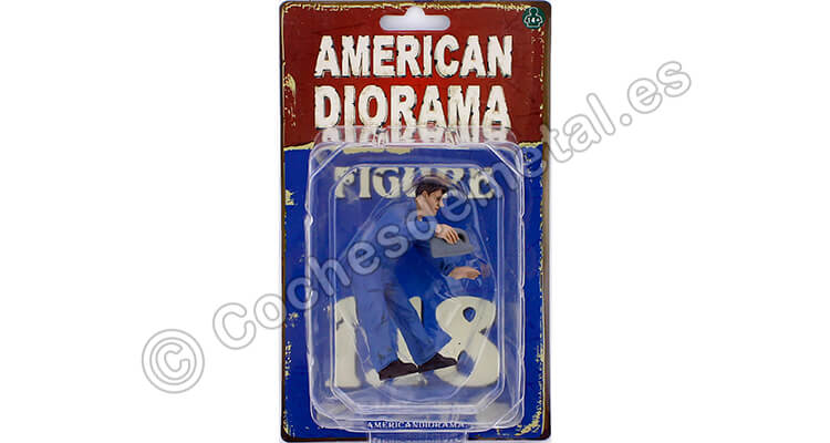 Figura de Resina Mecánico Doug rellenando Aceite 1:18 American Diorama 77449