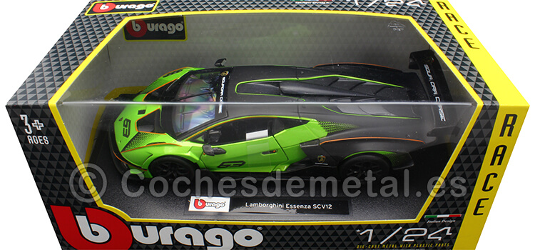 2021 Lamborghini Essenza SCV12 Verde/Negro 1:24 Bburago 18-28017