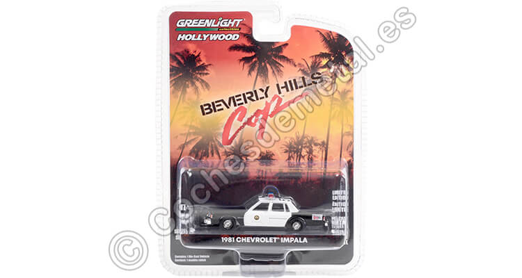1981 Chevrolet Impala Beverly Hills Police Hollywood Series 39 1:64 Greenlight 44990B