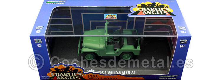1952 Jeep Willys M38 A1 Los Angeles de Charlie Verde 1:43 Greenlight 86606