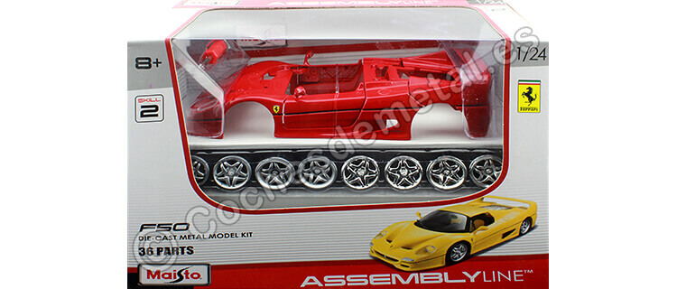 1995 Ferrari F50 Coupe Rojo Metal Kit 1:24 Maisto 39923
