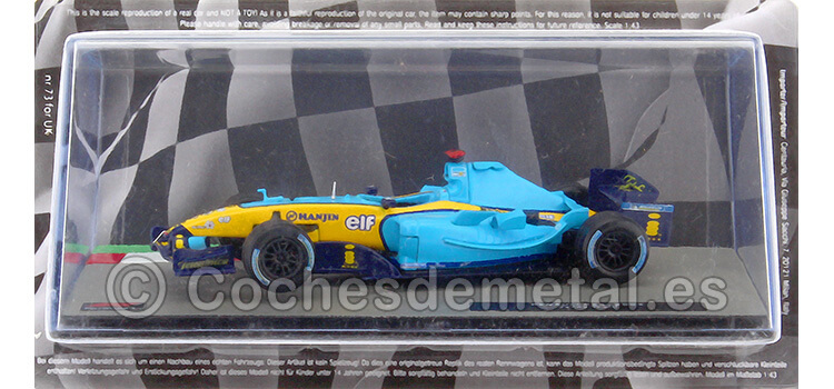2004 Renault R24 Nº7 Jarno Trulli Azul/Amarillo 1:43 Editorial Salvat F1 14