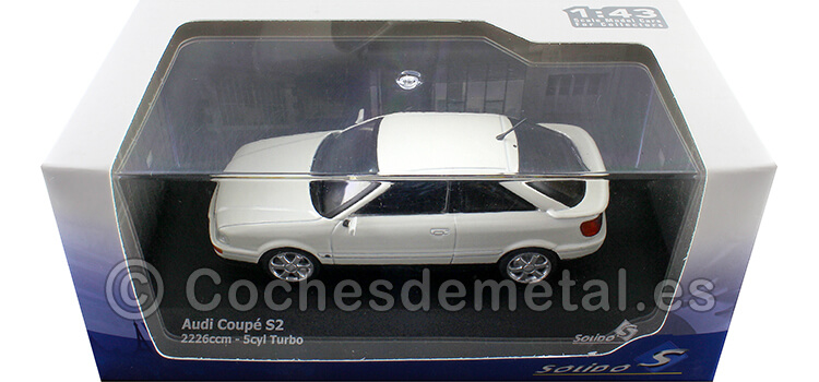 1992 Audi S2 Coupé Turbo Blanco Perla 1:43 Solido S4312202