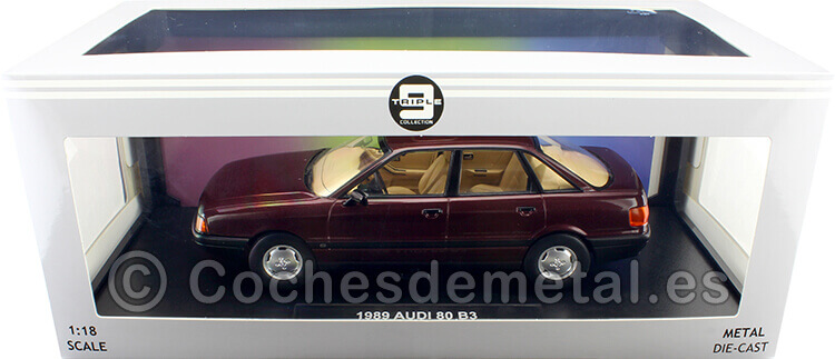 1989 Audi 80 B3 Rojo Marrasquino Metalizado 118 Triple-9 1800344