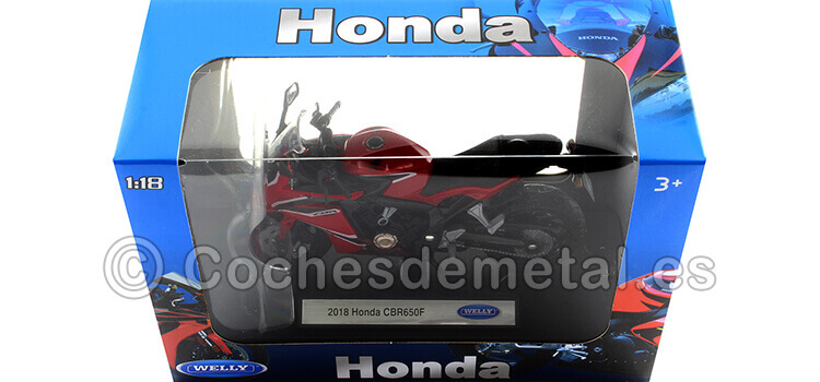 2018 Honda CBR 650R Roja/Negra 1:18 Welly 12853