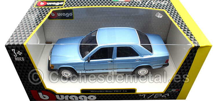 1987 Mercedes-Benz 190E 2.6 (W201) Azul Diamante 1:24 Bburago 21103