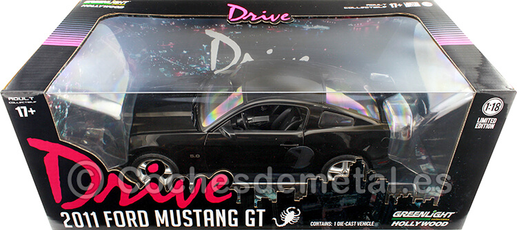 2011 Ford Mustang GT 5.0 Película Drive Negro 1:18 Greenlight 13609