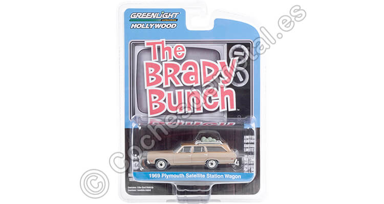 1969 Plymouth Satellite Station Wagon The Brady Bunch, Hollywood Series 39 1:64 Greenlight 44990A