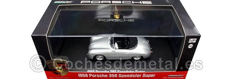 1958 Porsche 356 Speedster Super Plateado 1:43 Greenlight 86597