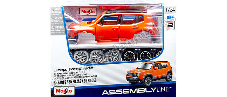 2014 Jeep Renegade Naranja Metal Kit 1:24 Maisto 39282