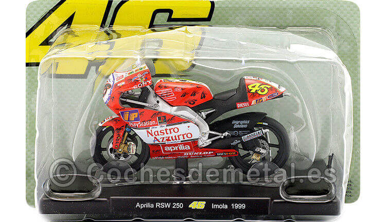 1999 Aprilia RSW 250 Nº46 Valentino Rossi Campeón del Mundo MotoGP Imola 1:18 Editorial Salvat ROSSI0026