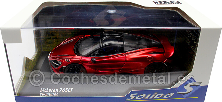 2020 McLaren 765 LT V8-Biturbo Rojo Bicapa 1:43 Solido S4311908